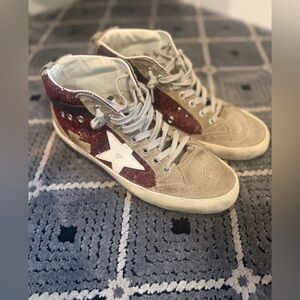 Golden Goose Mid-star glitter and suede 39